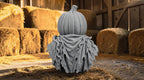 Paintable Jack-O-Lantern Bust | 3D Printed Halloween Miniature | Hay-Bale Plinth Included | Paint Your Own Pumpkin | Spooky Decor | Gift