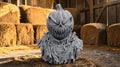 Paintable Jack-O-Lantern Bust | 3D Printed Halloween Miniature | Hay-Bale Plinth Included | Paint Your Own Pumpkin | Spooky Decor | Gift
