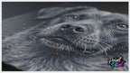 Monochrome "Paw-Traits" Textured Dog Art – 3D Printed Filament Painting (200x150mm)